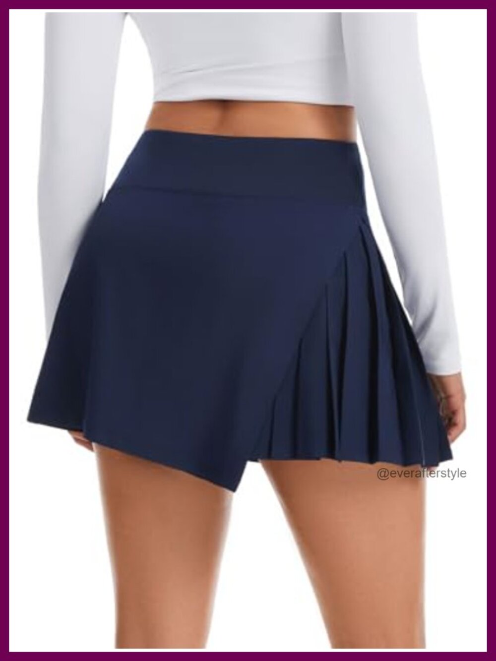 Side Pleated Tennis Skort with Pockets for Women High Waisted Athletic Skirt
